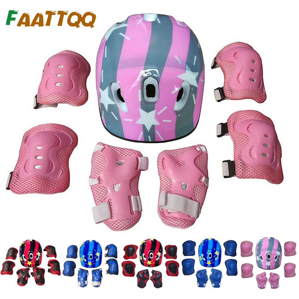 Cycling Protective Gear For Kids - Adjustable Kids Helmet and Knee Pads