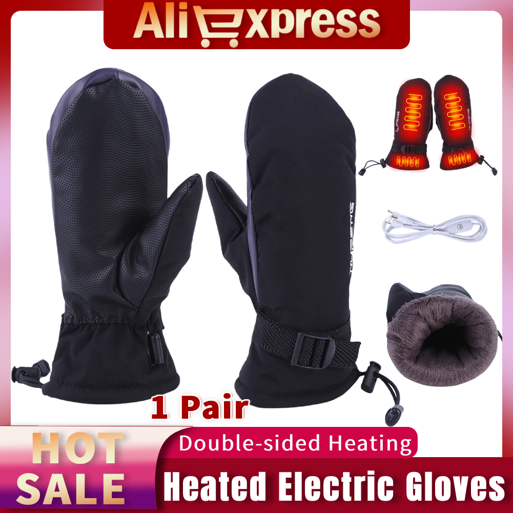 Cycling Gear Temperature - USB Warm Heated Electric Gloves Double-Side