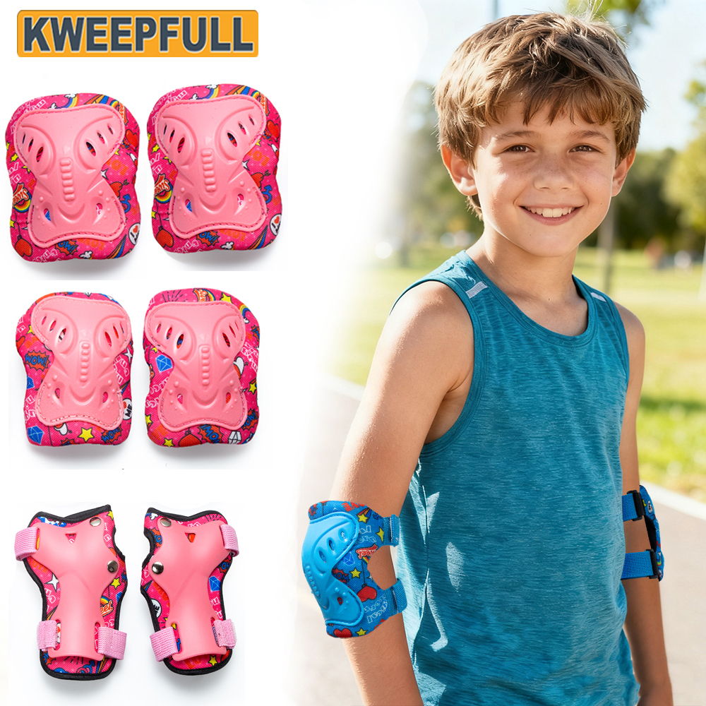Cycling Protective Gear For Kids - 6 in 1 Kids 3-10 Years