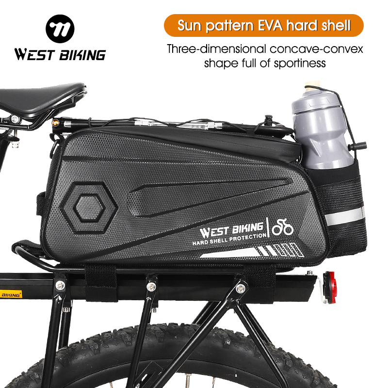 Cycling Gear Storage Rack - WEST BIKING Hard Shell Bicycle Trunk
