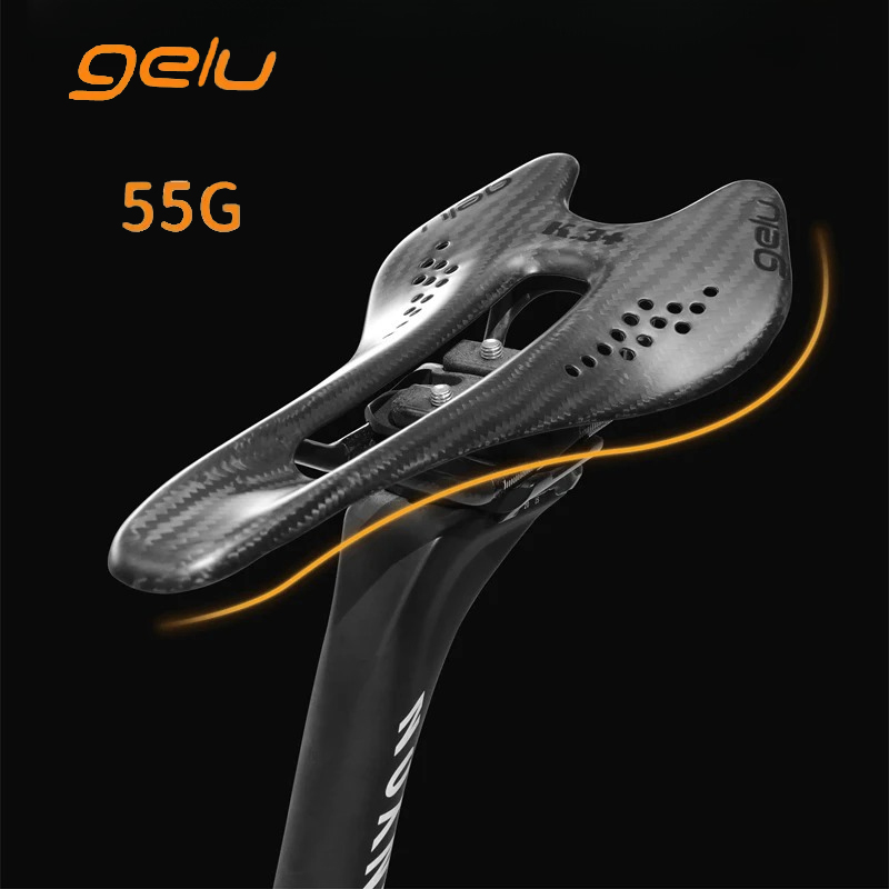 Carbon Fiber Saddle - Gelu 55g Ultra-light Full Carbon Fiber