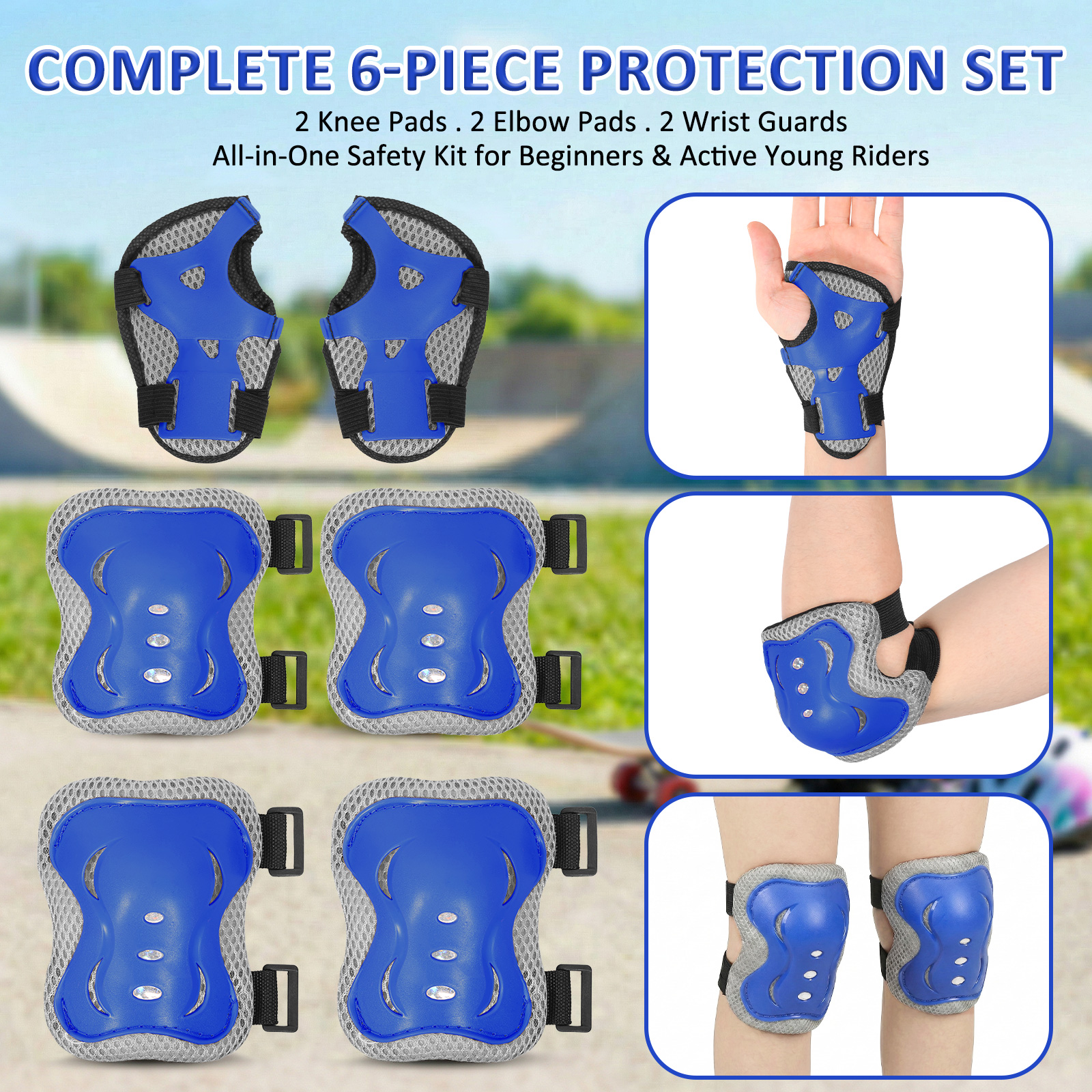 6 in 1 Knee Pads and Elbow Pad – Cycling Protective Gear For Kids Bewertung und Preis