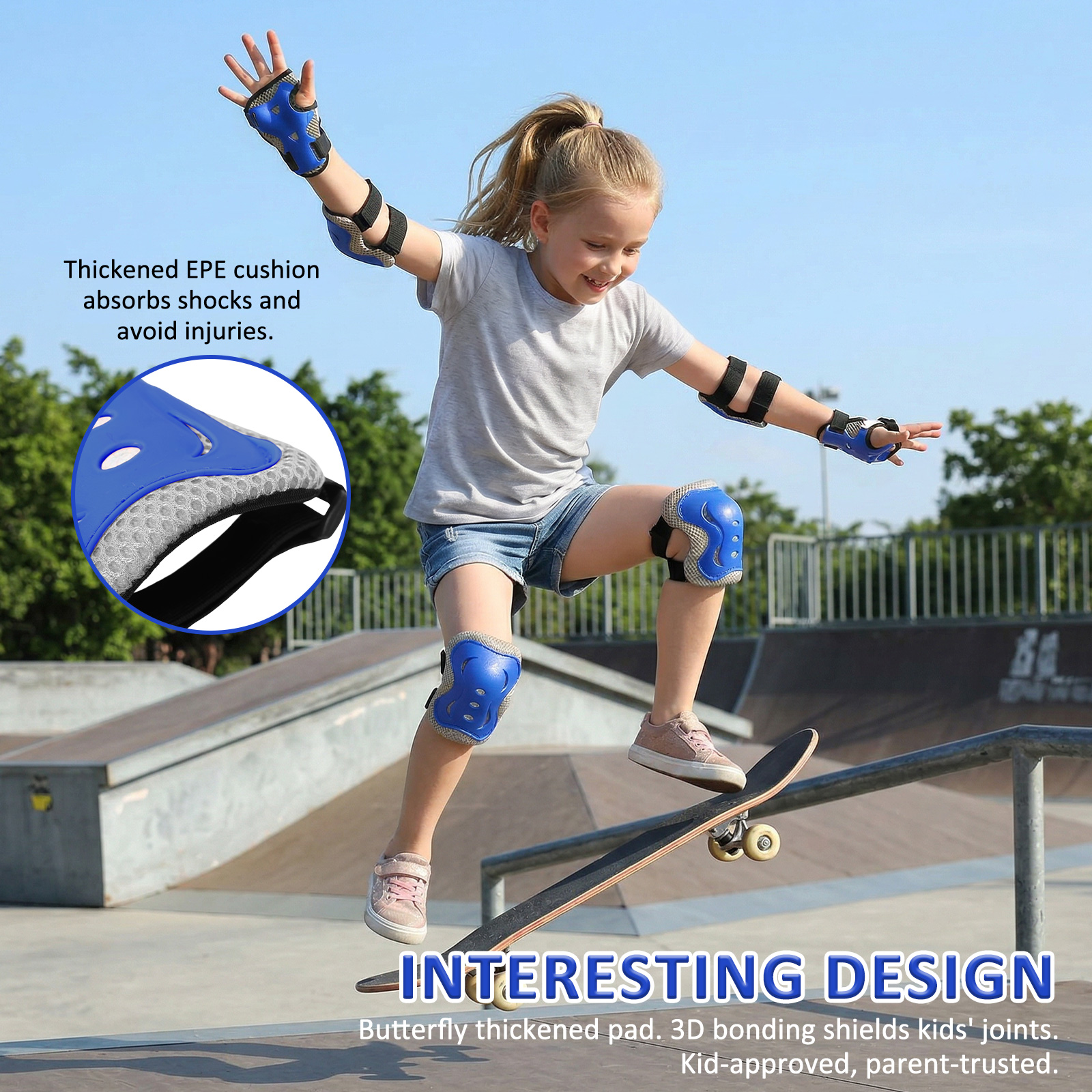 6 in 1 Knee Pads and Elbow Pad – Cycling Protective Gear For Kids Bewertung und Preis