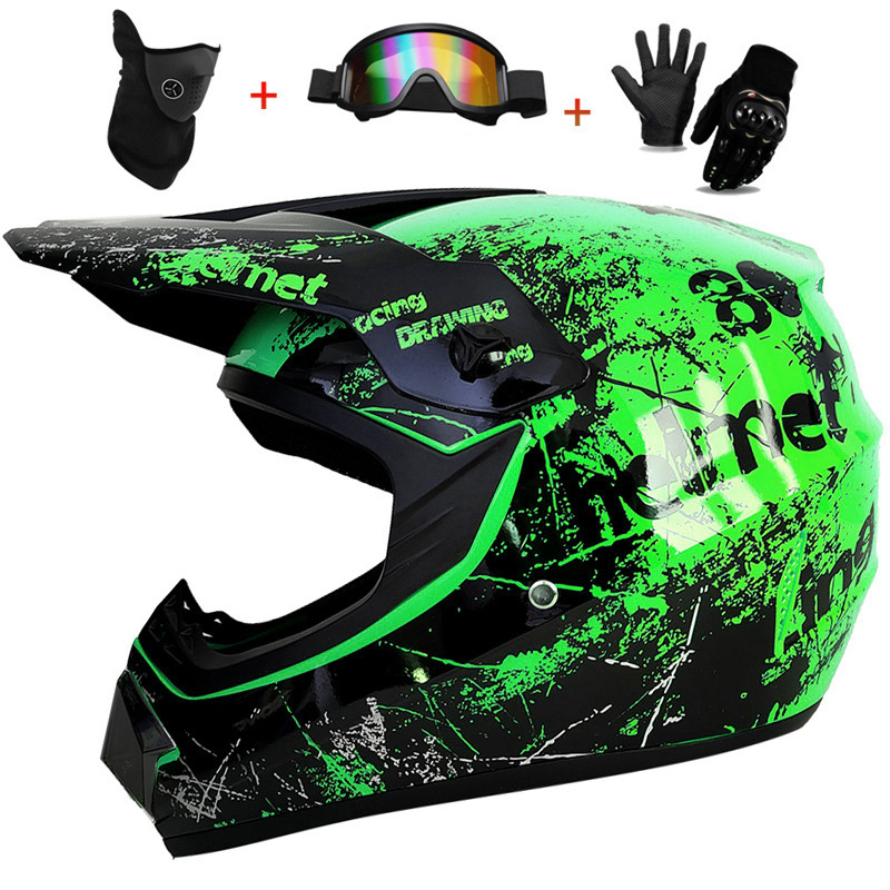 3Pcs Kids Off-Road Full Helmet – Cycling Protective Gear For Kids Bewertung und Preis