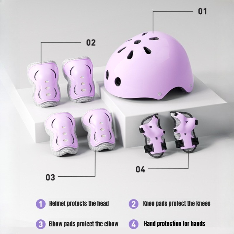 7Pcs/Set Kids Ages 3-10 with W – Cycling Protective Gear For Kids Bewertung und Preis
