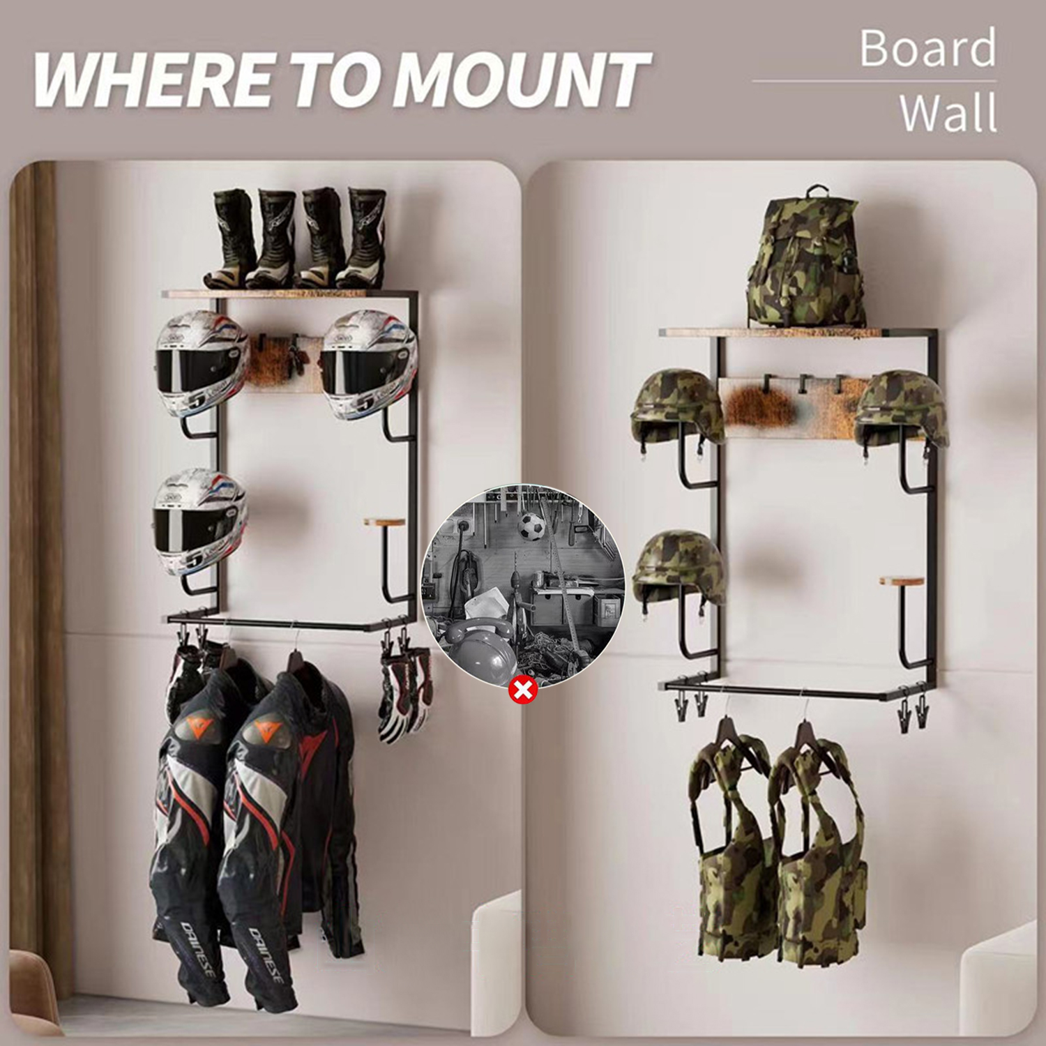 Motorcycle Helmet Holder, Wall – Cycling Gear Wall Mount Bewertung und Preis