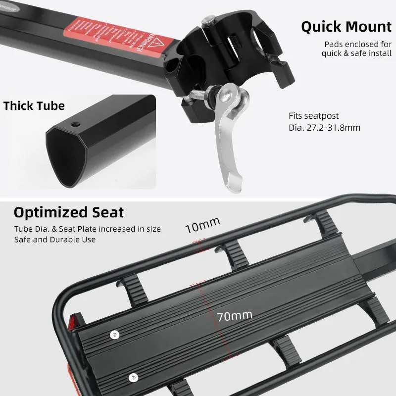 Deemount Bicycle Luggage Carri – Cycling Gear Storage Rack Bewertung und Preis