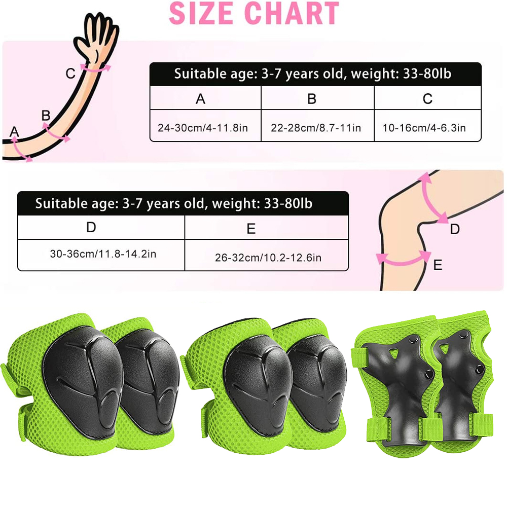 6pcs Protective Gears Set for  – Cycling Safety Gear For Kids Bewertung und Preis